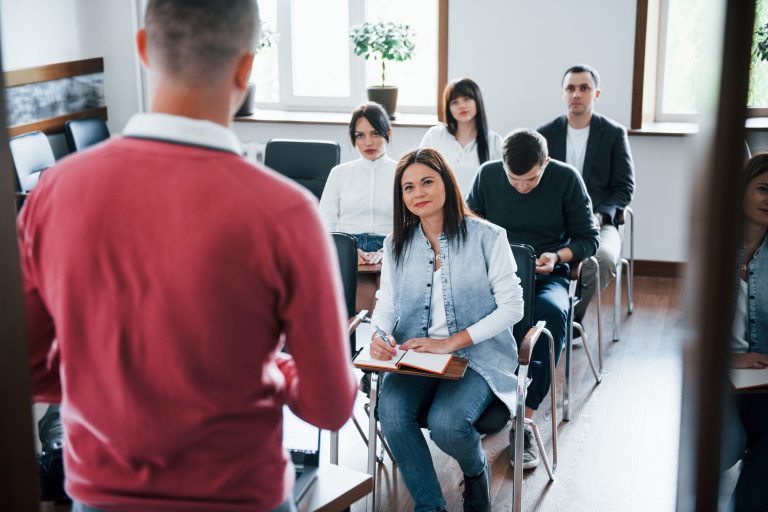 a teacher teaching his students